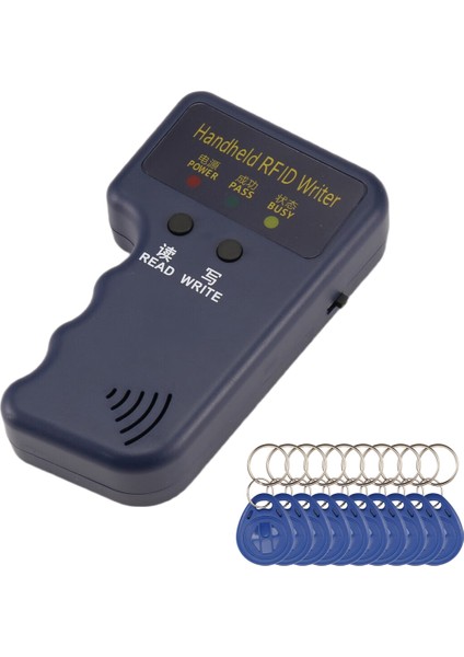 Elde Taşınabilir 125KHZ Rfıd Okuyucu Yazıcı Kopyalayıcı Fotokopi Makinesi, Yükseltme Kimlik Kartı Klonlayıcı Programlayıcı, 10 Adet Yeniden Yazılabilir Kartla (Yurt Dışından) modelleri