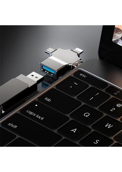 Sd Kart Okuyucu Mikro Kart Adaptörü 4'ü 1 Arada USB 3.0 Mikro Sd'den Usb'ye Kart Okuyucu USB Apple Arayüzü Otg Adaptörü (Yurt Dışından) modelleri