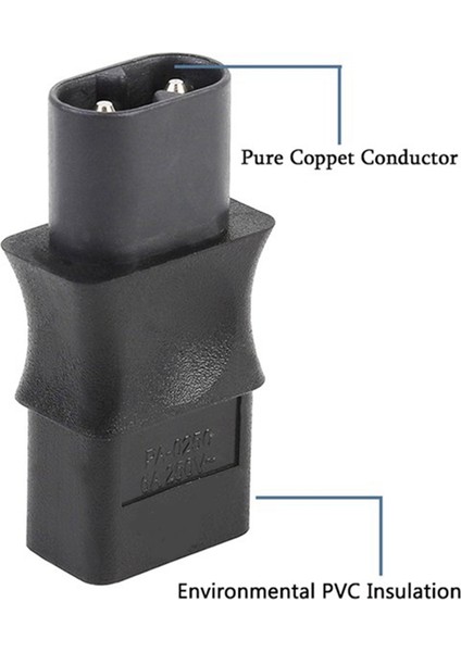 Adet 2-Pinli Iec 320 C8 Erkek - Iec 320 C9 Dişi Ac Adaptörü 6A/250V Endüstriyel Güç Dönüştürücü (Yurt Dışından) fiyatları