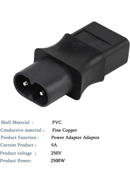 Adet 2-Pinli Iec 320 C8 Erkek - Iec 320 C9 Dişi Ac Adaptörü 6A/250V Endüstriyel Güç Dönüştürücü (Yurt Dışından) modelleri
