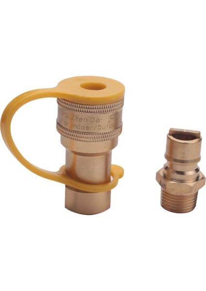 1/2 Inç Katı Pirinç Gaz Propan Hızlı Bağlantı Kesme Bağlantı Parçası Adaptörü (Yurt Dışından)