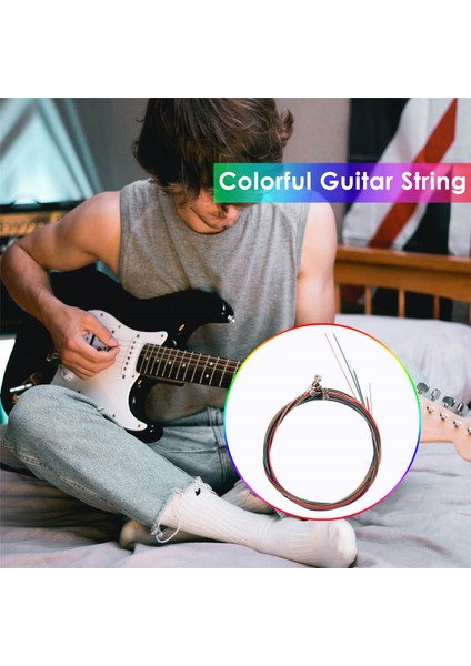Akustik Gitar Için Gökkuşağı Renkli Renkli Tel Seti (Yurt Dışından) fırsatları