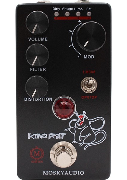 Moskyaudıo Kıng Rat Gitar Efekt Pedal Distortion True Bypass Devre Gitar Prosesörü Aksesuarları (Yurt Dışından)