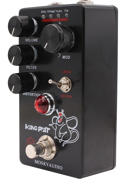 Moskyaudıo Kıng Rat Gitar Efekt Pedal Distortion True Bypass Devre Gitar Prosesörü Aksesuarları (Yurt Dışından) fırsatları