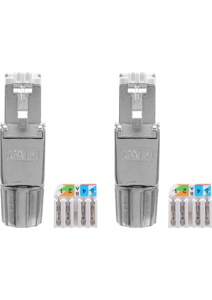 RJ45 Cat7 Konnektörleri Için 2 Adet Aletsiz Korumalı Aletsiz Modüler Ağ Fişi Kurulum Kablosu Için (Yurt Dışından)