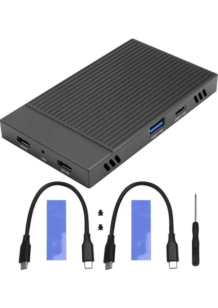HDD Muhafazası M.2 Nvme Çift Bölmeli HDD Muhafazası Gen2 10GBPS Hub Yerleştirme Istasyonu HDD Aksesuarları (Yurt Dışından)