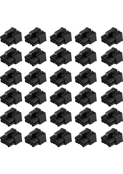 30 Adet 4.2mm 6+2 Pin 8p 8pın Erkek Güç Konnektörü Plastik Kabuk Pc Bilgisayar Atx Grafik Kartı Gpu Için, Siyah (Yurt Dışından)