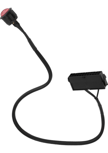 24-Pin Dişi Atx Psu Pc Güç Kaynağı Başlangıç Test Cihazı Başlangıç Jumper Sırt Kablosu On/off Anahtarlı, 50CM (Yurt Dışından)