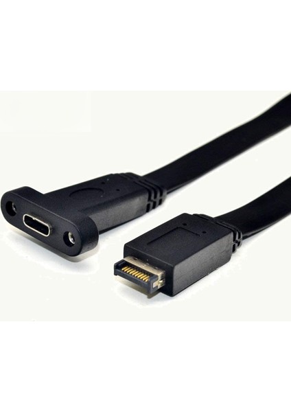 USB 3.1 Tip C Ön Panel Başlık Uzatma Kablosu, Tip E - USB 3.1 Tip C Kablosu, Dahili Adaptör Kablosu, Panelli (50 Cm) (Yurt Dışından) fiyatları