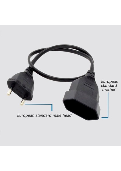 Avrupa 2 Uçlu Erkekten Dişi Güç Uzatma Kablosu, Vde Sertifikalı Bakır Kablo (0,5 M) (Yurt Dışından) modelleri