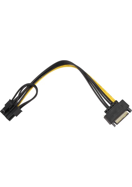 15PIN Sata Erkek - 8pin (6+2) Pcı-E Güç Kaynağı Kablosu Sata Kablosu 15-Pin - 8 Pin Kablo 18AWG Kablo Grafik Kartı Için (1 Adet) (Yurt Dışından) fiyatları