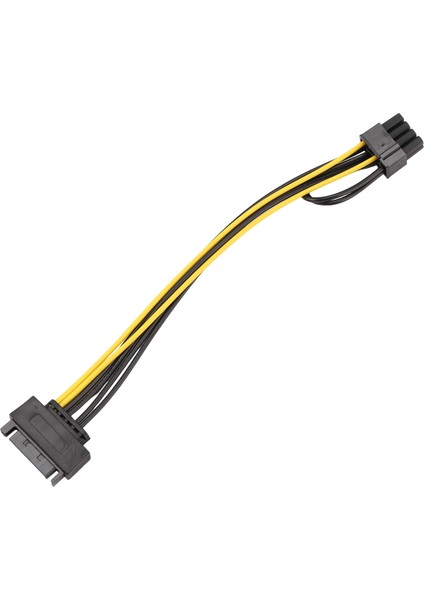 15PIN Sata Erkek - 8pin (6+2) Pcı-E Güç Kaynağı Kablosu Sata Kablosu 15-Pin - 8 Pin Kablo 18AWG Kablo Grafik Kartı Için (1 Adet) (Yurt Dışından) modelleri