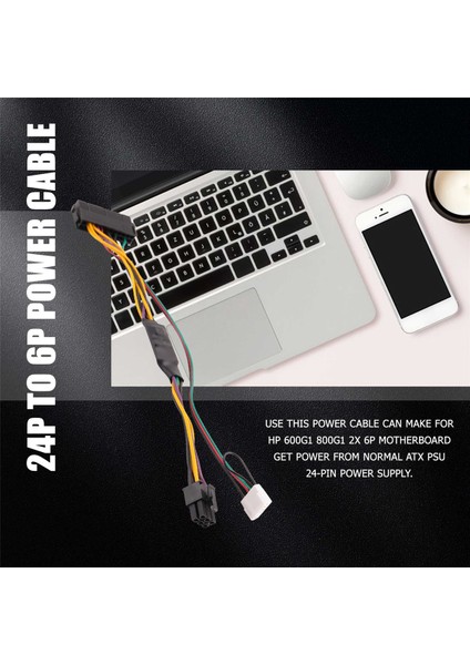 Atx Psu Güç Kaynağı Kablosu Pcıe 6 Pin'den Atx 24 Pin'e Güç Kaynağı Kablosu 24P'DEN 6p'ye Hp 600 G1 600G1 800G1 Anakart Için (Yurt Dışından) fırsatları