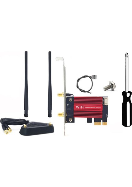 Wifi 7 BE200 Pro Pcie Kablosuz Ağ Adaptörü + 8db Anten Bt5.4 Üç Bantlı 2.4g/5g/6ghz BE200 Wifi Kartı WIN11 Linux Için (Yurt Dışından)