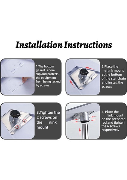 Starlink Gen 3 Montaj Boru Adaptörü Için, Starlink Gen 3 Standart Çanak Için, Starlink Direk Montajı Için, V3 Montaj Plakası Çatı Montajı Için (Yurt Dışından) modelleri