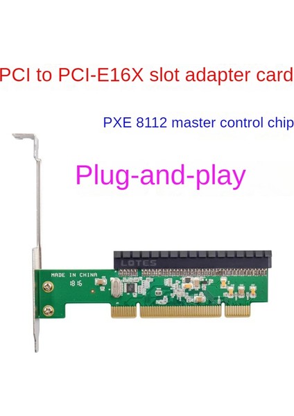 Adaptör Kartı Bilgisayar Anakart Pcı - PCI-E16X Yuvası Adaptör Genişletme Kartı PXE8112 Çip Sürücüsüz Adaptör (Yurt Dışından) fırsatları
