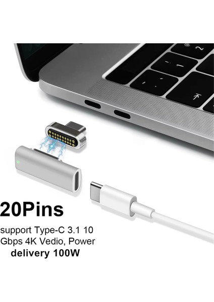 Yeni 100W 20 Pim Manyetik USB C Pd Şarj Kablosu Hızlı Şarj 10 Gbps 4K Video @ 60Hz Macbook Pro/air Için (Yurt Dışından) fırsatları