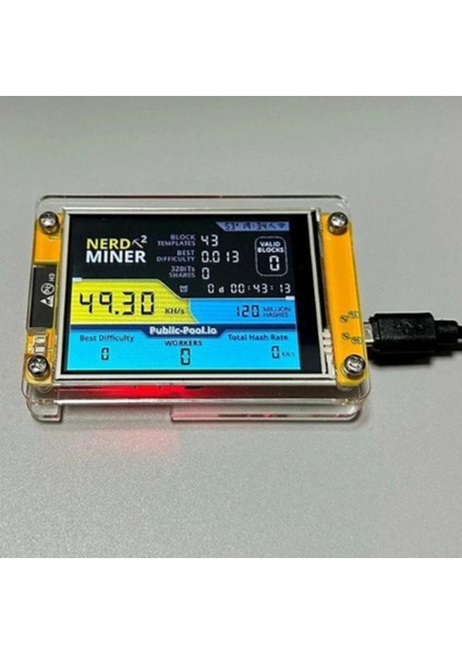 Nerdminer V2 2.8 Inç Ekran Btc Solo Piyango Nerd Miner Kripto Bitcoin Madencilik Makinesi (Yurt Dışından) fırsatları