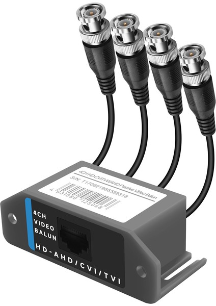 Cctv/gözetim Kamerası Trendi Için 4 Kanallı Video Balun Bnc Utp Cat5 Vericisi (Yurt Dışından) modelleri