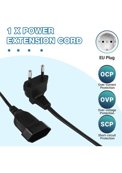 Avrupa 90 Derece Erkek Fiş - Dişi Soket Güç Uzatma Kablosu Pc Bilgisayar Pdu (0,3 M) (Yurt Dışından) fırsatları
