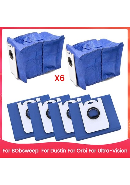 Bobsweep Için Dustin Için Orbi Için Ultra-Vision Elektrikli Süpürgeler Için Büyük Kapasiteli Toz Torbaları, Tek Kullanımlık Hazneli Torbalar (Yurt Dışından)