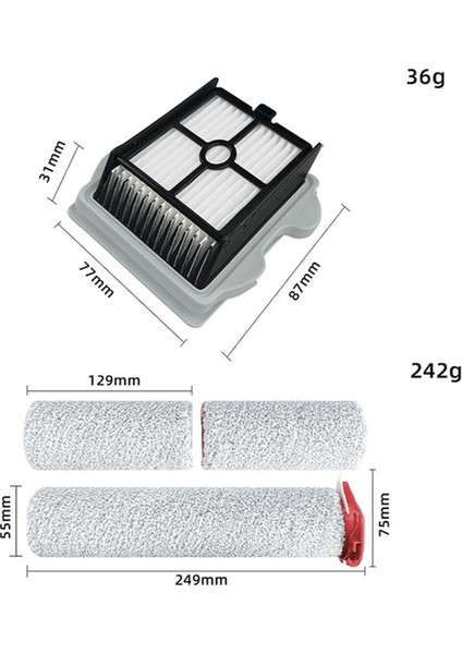 Roborock Dyad Pro/dyad Pro COMBO/A10 Plus Elektrikli Süpürge Parçaları Yedek Aksesuarları Için Silindir Fırça Hepa Filtresi (Yurt Dışından) fiyatları