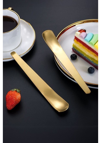6'lı Set 304 Çelik Gold Tatlı ve Dondurma Kaşığı 17,5 Cm, Dayanıklı ve Şık Tasarım fırsatları