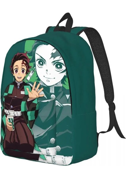 Zenitsu Demon Slayer Sırt Çantası Okul Öncesi Ilköğretim Okulu Öğrenci Kitap Çanta Tuval Day Rengi Pocket Rengi: 5 (Yurt Dışından)
