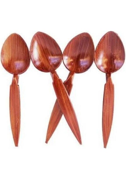 Ahşap Görüntülü Uzun Oyun Kaşığı 19 cm 44 Adet Kargo Bedava