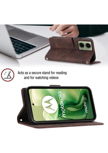 Moto G24 Pu Deri Flip Kadın Cüzdan Telefon Kılıfı Askılı Çapraz Askılı Askı (Yurt Dışından) indirimleri