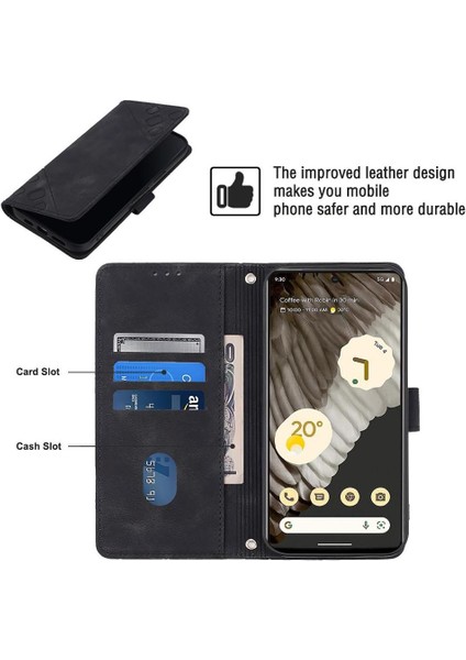Pixel 7 Pro Pu Deri Flip Kadın Cüzdan Telefon Kılıfı Askılı Çapraz Askılı Askı (Yurt Dışından) indirimleri