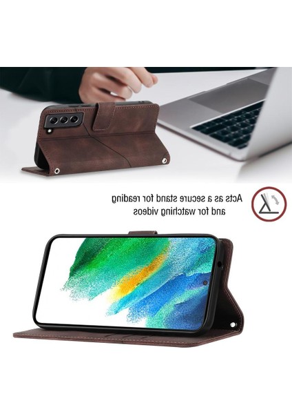 Galaxy S21 Fe Pu Deri Flip Kadın Cüzdan Telefon Kılıfı Askılı Çapraz Askılı Askı (Yurt Dışından) fırsatları