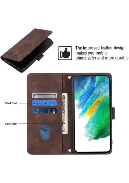 Galaxy S21 Fe Pu Deri Flip Kadın Cüzdan Telefon Kılıfı Askılı Çapraz Askılı Askı (Yurt Dışından) indirimleri