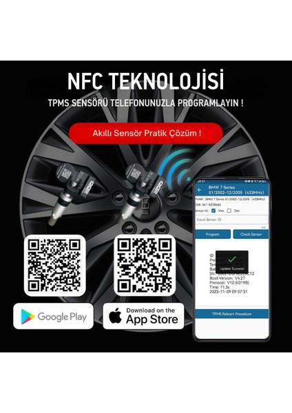 Tpms Nfc Programlanabilir Tpms Sensör Sibop S10 fiyatları