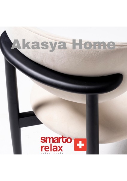 Akasya Home 2’li Sandalye Seti — Siyah Ahşap Ayaklı, Beyaz Kumaş indirimleri