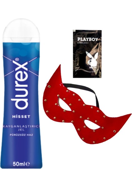 Pürüzsüz HISSET50 ml Jel + Kırmızı Deri Göz Maskesi + Ply Jel