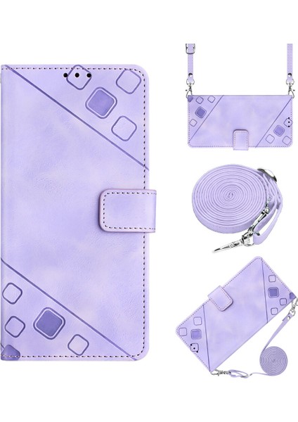 A80 Pu Deri Flip Kadın Cüzdan Telefon Kılıfı Askılı Çapraz Askılı Askı (Yurt Dışından)