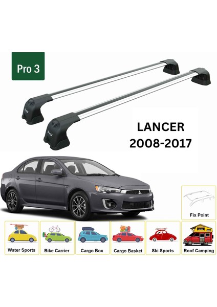 Mitsubishi Lancer 2008-2017 Portbagaj Taşıyıcı Ara Atkı Aparatı Paw Pro 3 Gri fiyatları