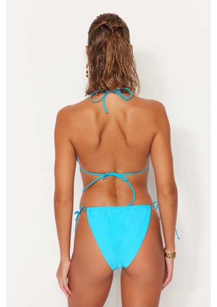 Shopeonly Mavi Üçgen Bikini Takımı