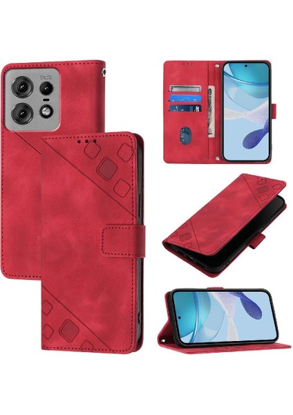 Edge 50 Pro Pu Deri Flip Kadın Cüzdan Telefon Kılıfı Askılı Çapraz Askılı Askı (Yurt Dışından) indirimleri