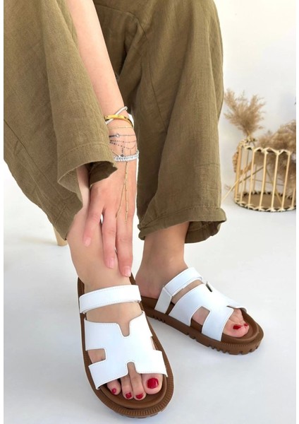 Kooni Beyaz Cilt Terlik modelleri