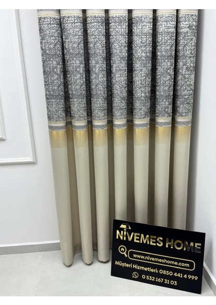 Nivemeshome Nilüfer V -122 1/3 Sık Pileli Fon Perde Apm fırsatları