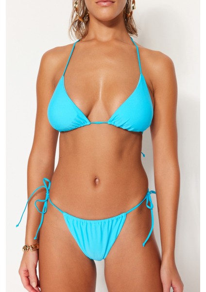 Shopeonly Mavi Üçgen Bikini Takımı fırsatları