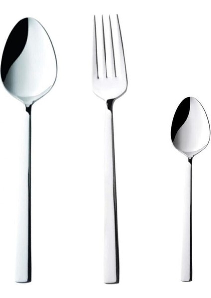 12 Kişilik 36 Parça Tatlı Takımı, Kaşık ve Çatal Seti, Zarif ve Kullanışlı Tasarım