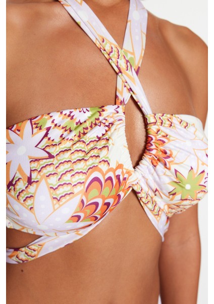 Shopeonly Çiçek Desenli Straplez Bikini Takımı indirimleri