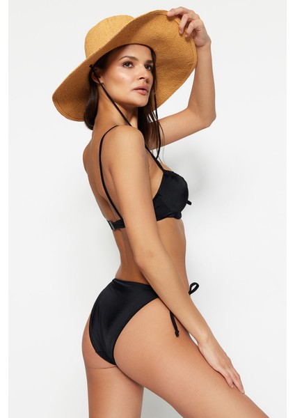Shopeonly Siyah Balenli Bağlamalı Bikini Takımı indirimleri