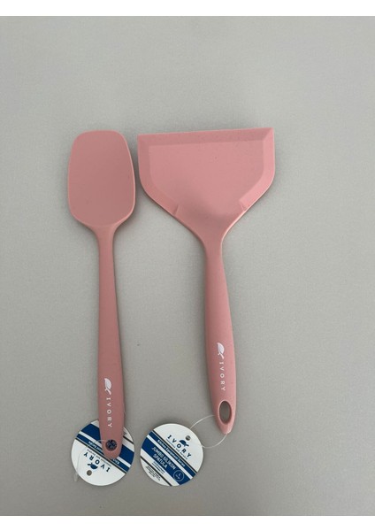 Pembe 2'li Spatula Seti, Mutfak Için Şık ve Kullanışlı Araçlar