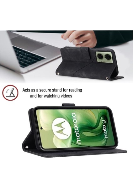 Moto G24 Pu Deri Flip Kadın Cüzdan Telefon Kılıfı Askılı Çapraz Askılı Askı (Yurt Dışından) indirimleri