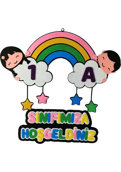 Sınıfımıza Hoş Geldiniz Kapı Süsü Keçe