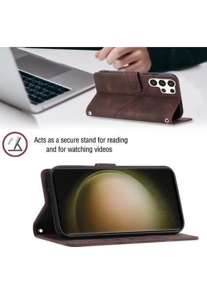 Galaxy S24 Ultra Pu Deri Flip Kadın Cüzdan Telefon Kılıfı Askılı Çapraz Askılı Askı (Yurt Dışından) fırsatları